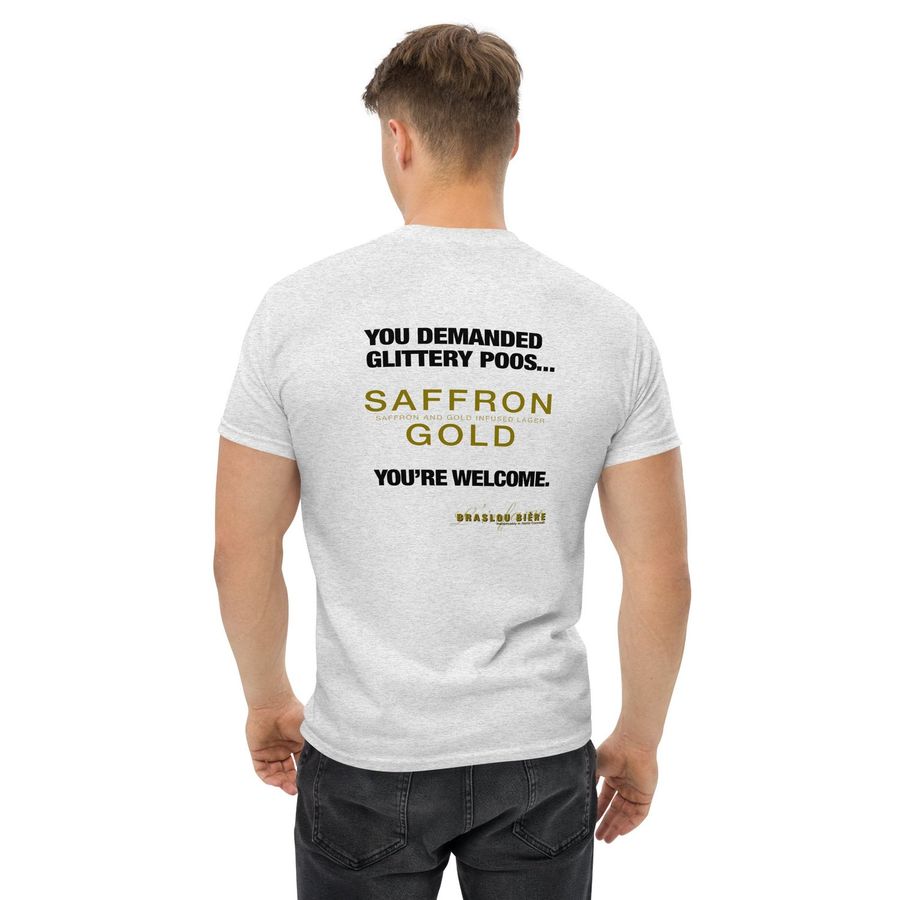 SAFFRON GOLD GLITTERY POOS T-SHIRT